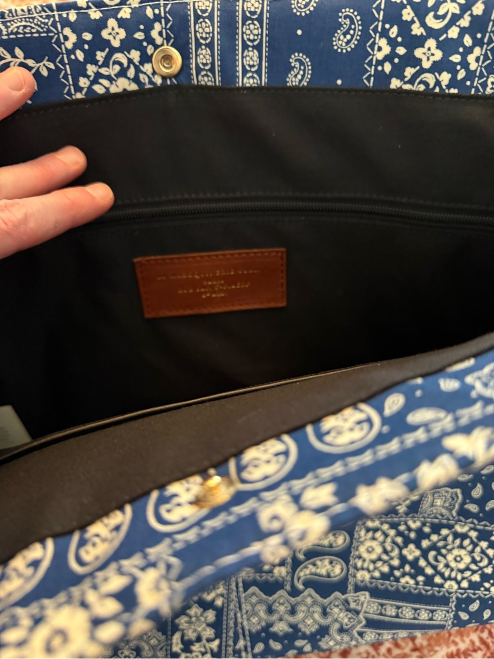 Sezane Le Sept Tote in Bandana Marine - Picture 14 of 14